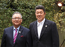 令和元年1月23日 佐々岡監督訪問　日本一目指しての激励